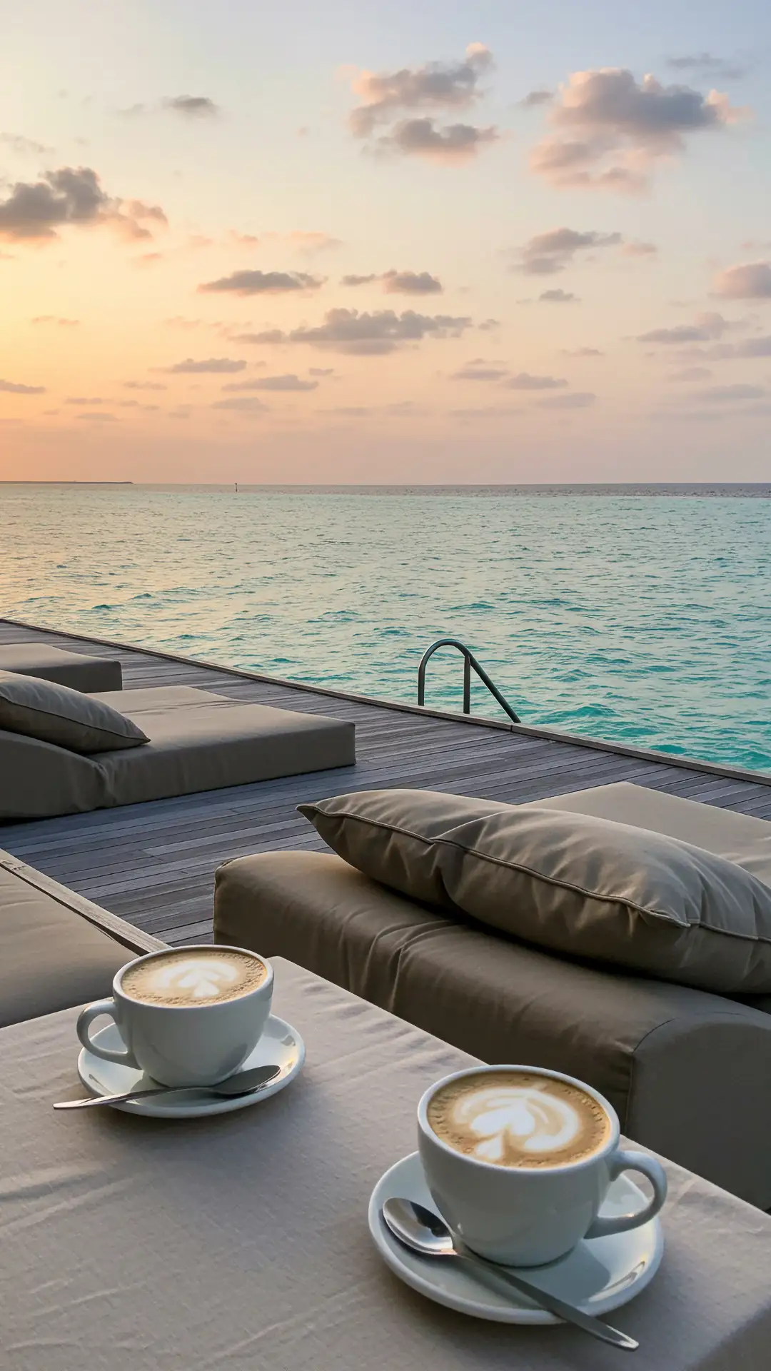 Quiet speedboat arrival at Maldives resort